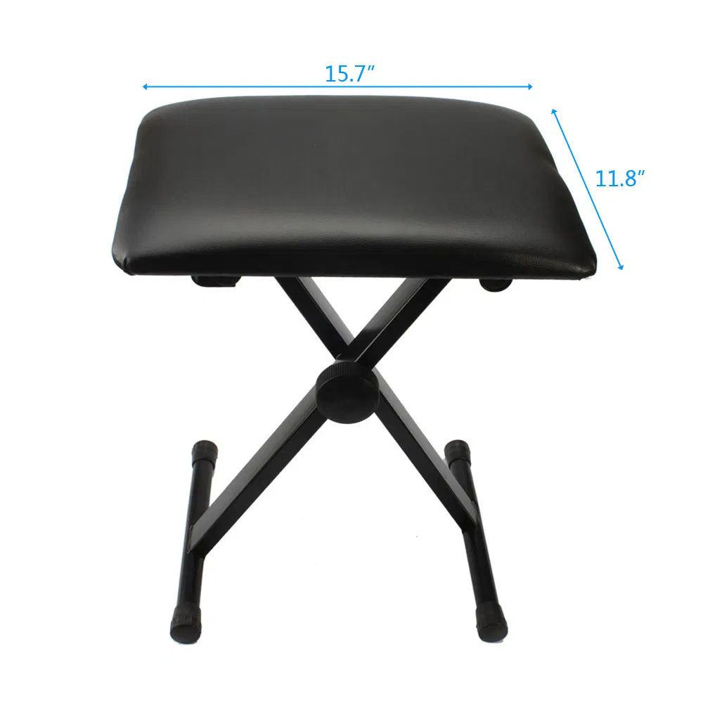X-Style Keyboard Stand and Folding Piano Bench Set, Adjustable – image 12