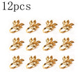 Napkin Rings – 12-Piece Metal Autumn Leaf Set
