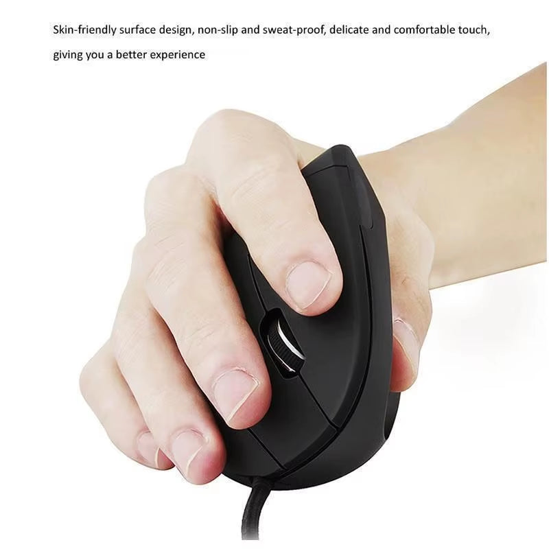 Vertical Ergonomic Mouse - Wired USB RGB with Adjustable 3200 DPI – image 2