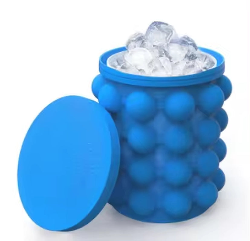 Silicone Ice Cube Bucket – Ice Mold & Drink Cooler