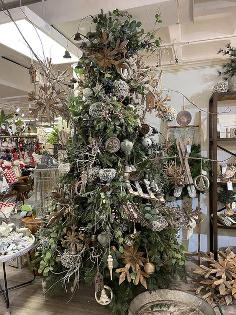 Large Wood Snowflake Ornaments 17.7 In Set of 2 – image 7