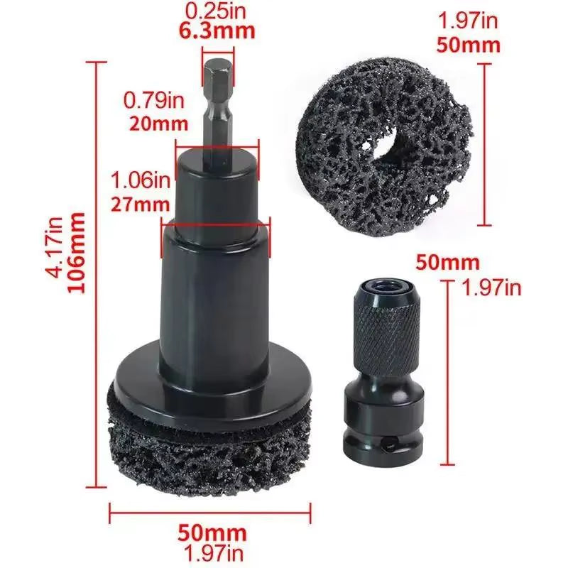 Mechanic Wheel Hub Cleaning Kit for Drill, Brake Hub & Stud Rust Removal