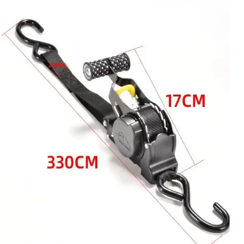 Retractable Ratchet Tie Down Straps for Cargo, Motorcycle, and Car – image 7