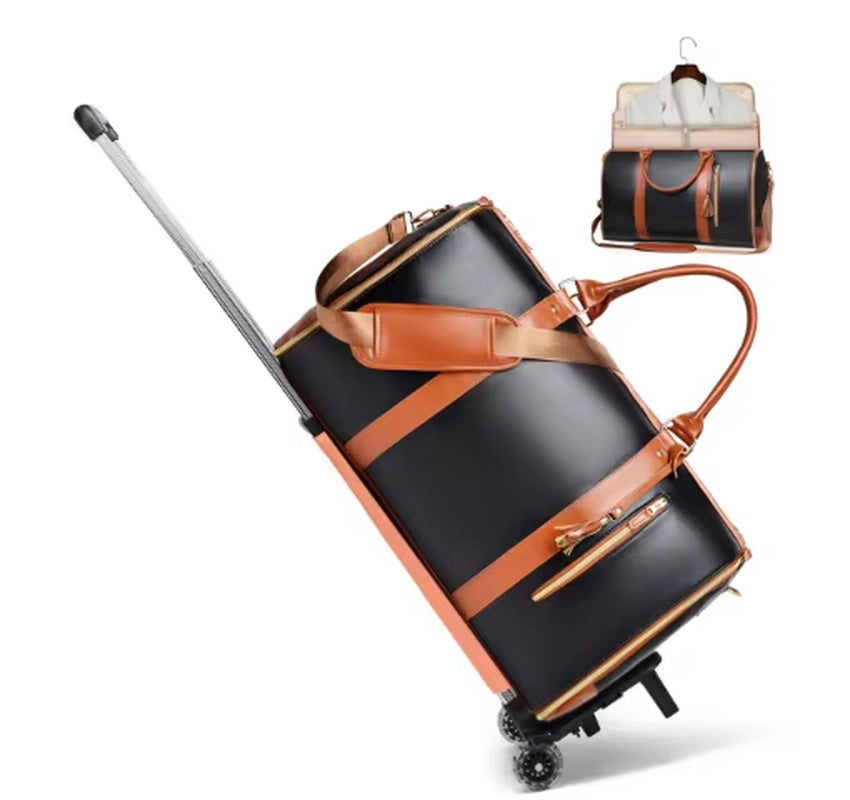 Rolling Garment Duffel Bag with Wheels for Carry-On Travel – image 4