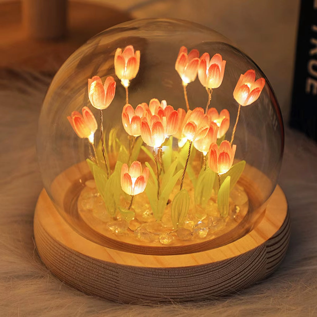 Tulip Night Light DIY Kit - Battery Operated LED Flower Lamp