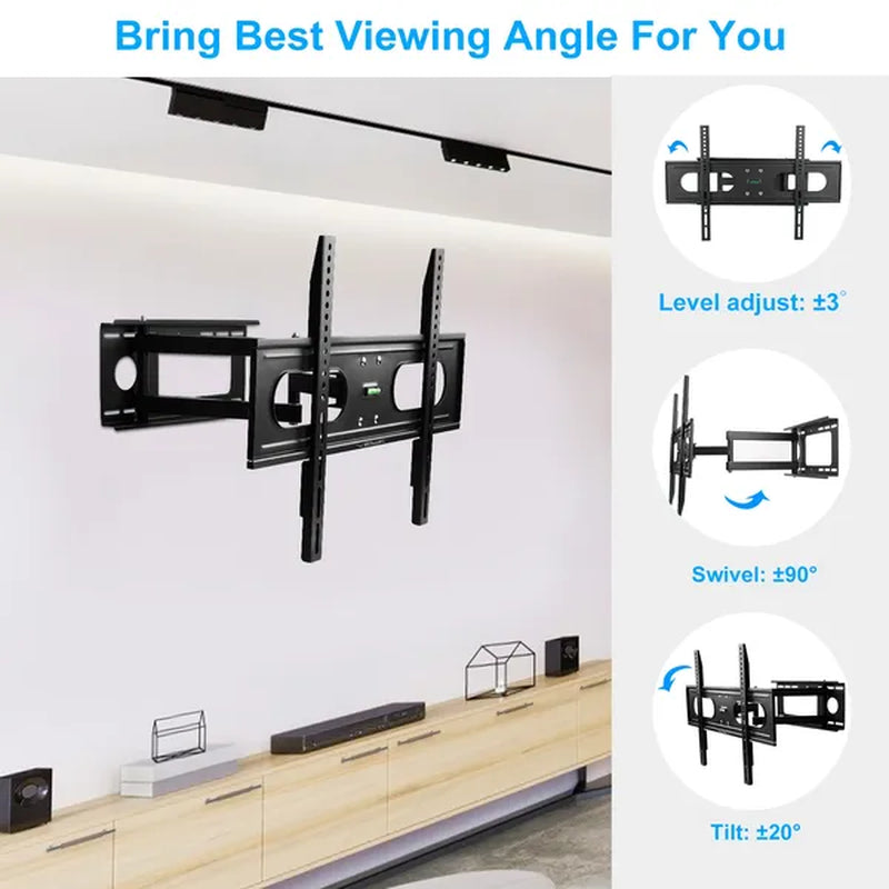 Full Motion TV Wall Mount for 37-70 Inch TVs, 99 lb Capacity – image 4