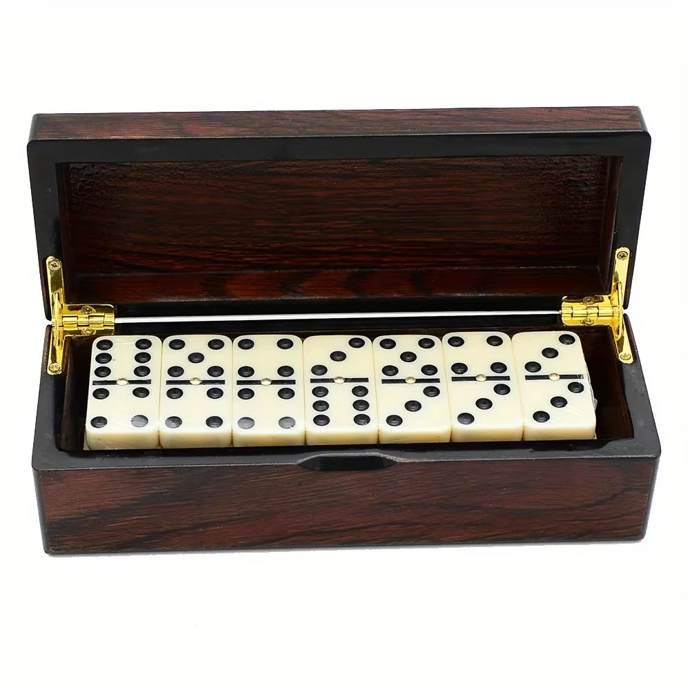 Dominoes Set Double Six in Wooden Box, 28 Pieces – image 3