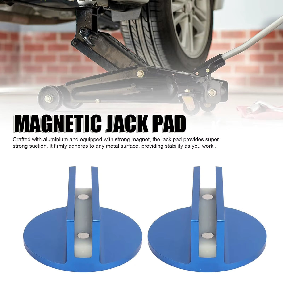 Magnetic Pinch Weld Jack Pad – Universal Frame Rail Protector – image 2