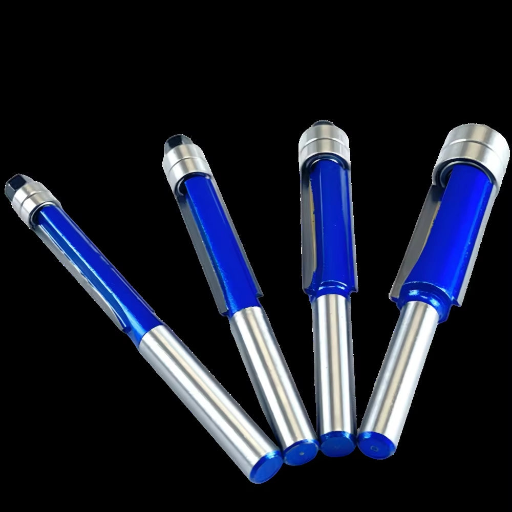 Flush Trim Router Bits 4-Piece, Double Bearing Carbide Trimming Bits – image 5