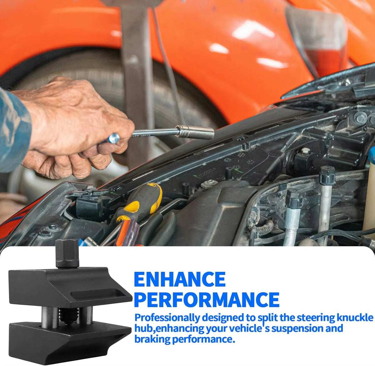 Universal Suspension Strut Split Hub Steering Knuckle Spreader Tool, Strut Spreader Tool Shock Absorber Strut Remover Tool