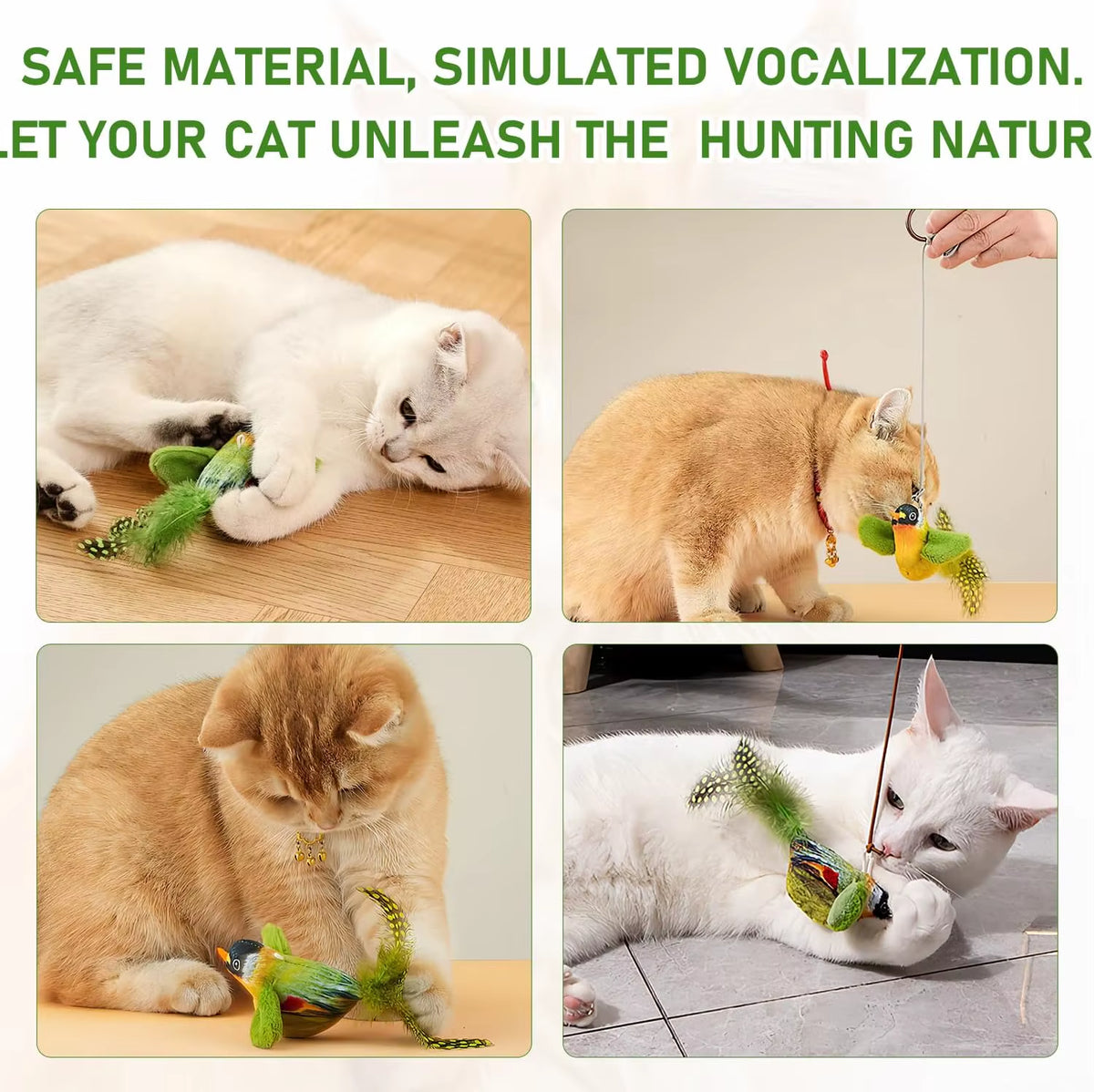Realistic Chirping Bird Plush Cat Toy – image 4