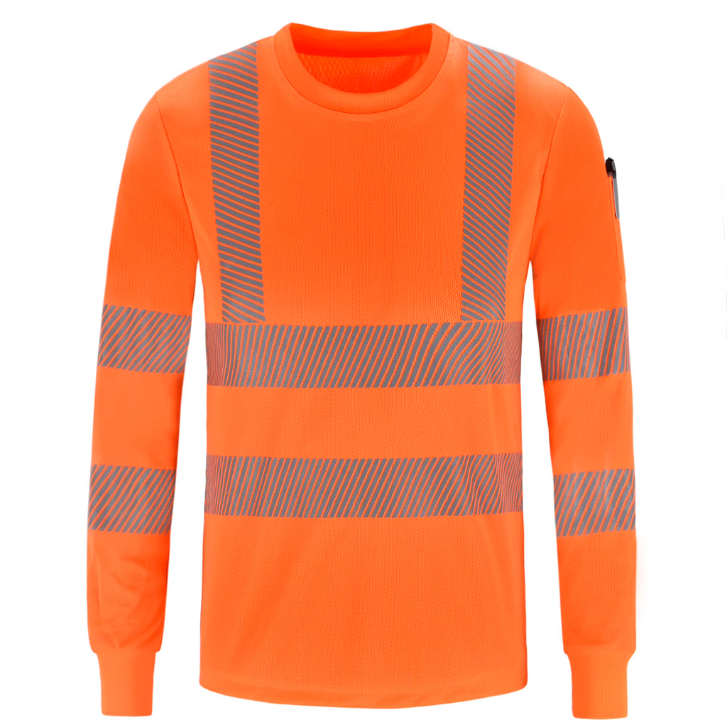 Workwear Hi-Vis Long Sleeve Safety Shirt with Reflective Tape – image 8