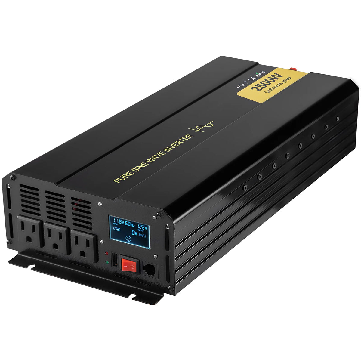 Pure Sine Wave Power Inverter 2500W – 12V DC to 120V AC with Remote – image 10