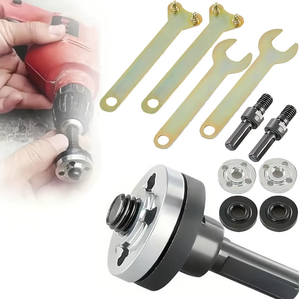 Angle Grinder Drill Adapter - 10Mm Drill to Grinder Conversion Rod Set