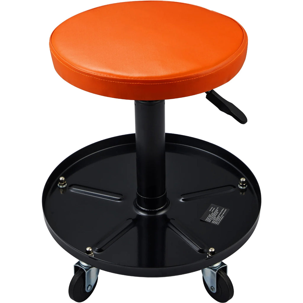 Rolling Mechanic Stool, Pneumatic Height-Adjustable Seat with Tray – image 10