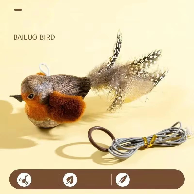 Realistic Chirping Bird Plush Cat Toy – image 7