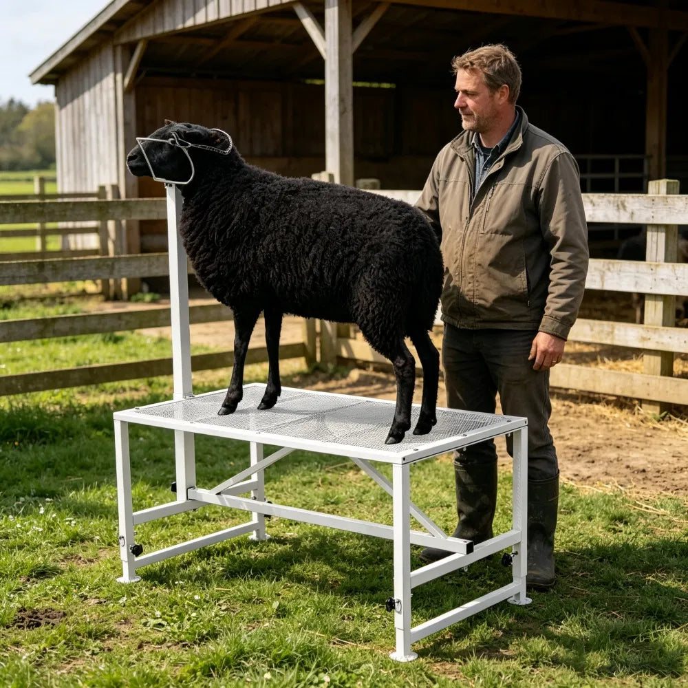 Adjustable Livestock Stand, Metal Agricultural Handling Stand