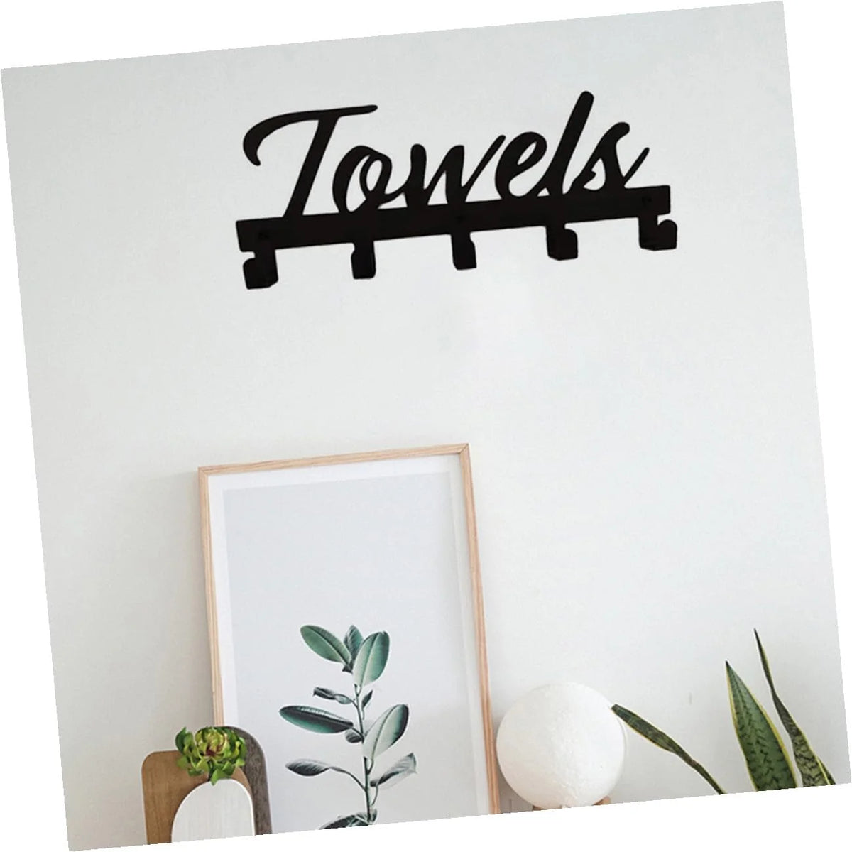 Towel Hook Wall Mount – Black Iron Hanger for Bathroom and Closet – image 3