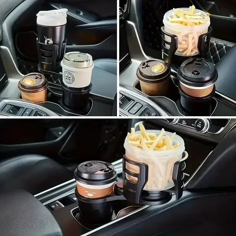 Cup Holder Expander, Dual Rotating Car Drink Holder Adapter – image 5