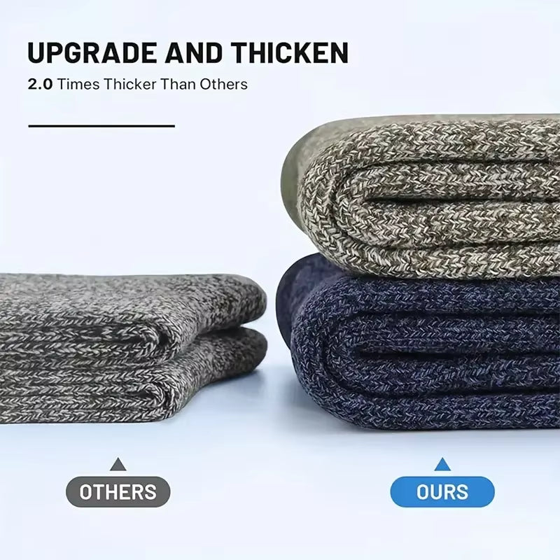Thermal Hiking Socks 5 Pairs Thick Crew Socks for Men – image 2