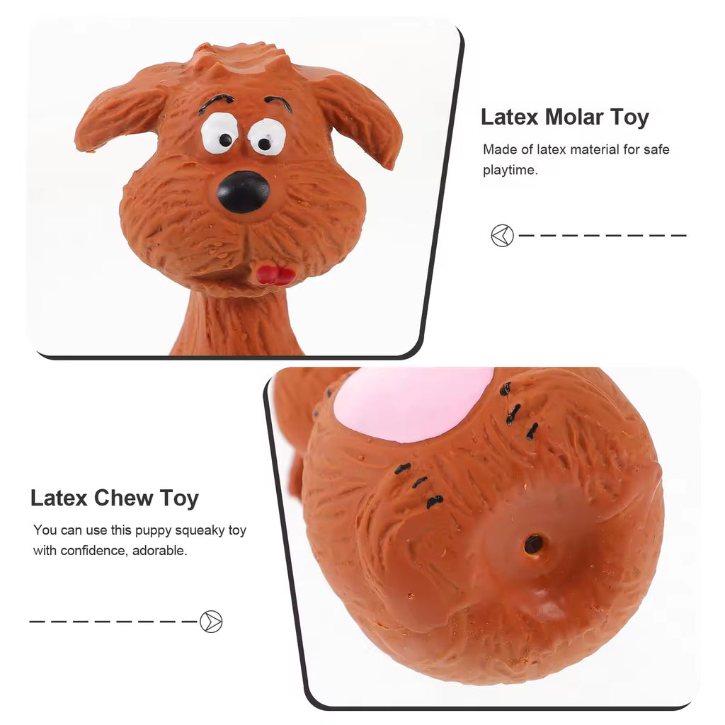 Latex Squeaky Dog Toys 4-Pack - Soft Animal Chew Set – image 7