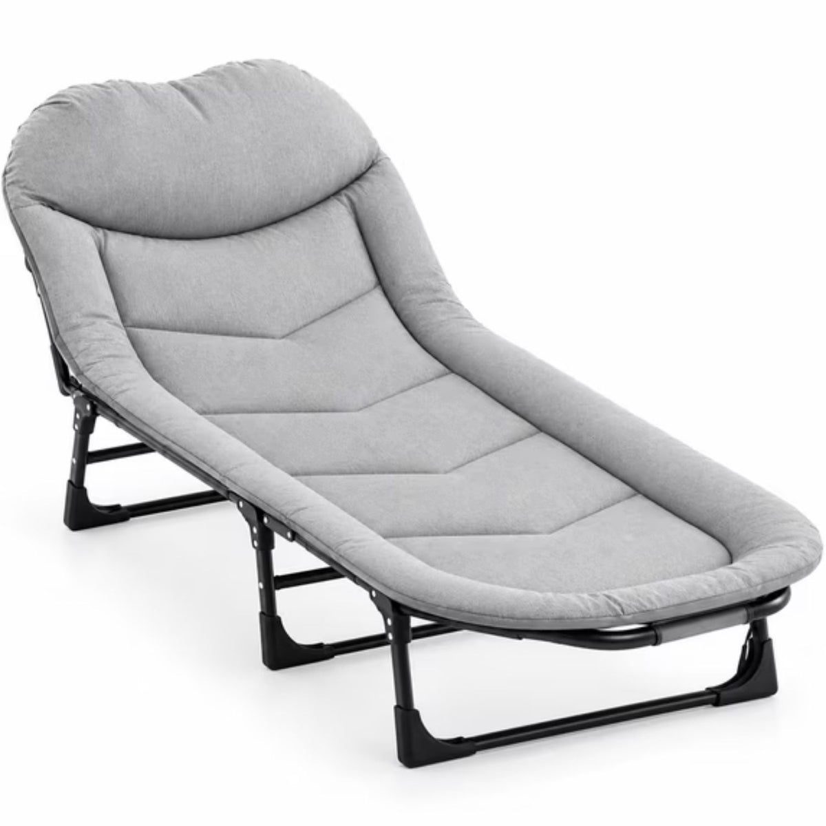 Folding Camping Cot Recliner 3-in-1 Heavy Duty Portable Bed – image 4