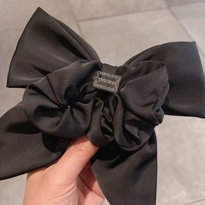 Satin Bow Hair Ties, Large Elastic Ponytail Holders – image 7