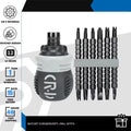 Ratcheting Screwdriver 13-in-1 - Multi-Bit Phillips & Slotted Driver