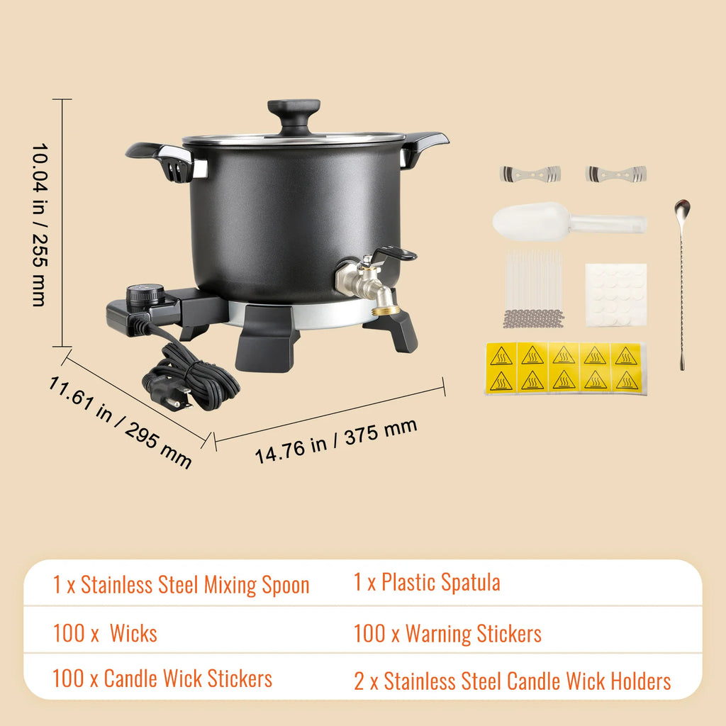 5 Liter Electric Wax Melter for Candle Making with Pour Spout – image 7
