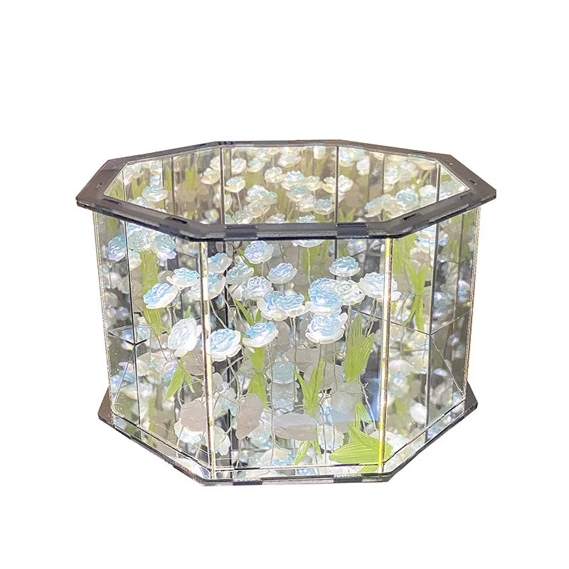 DIY Tulip Mirror Cube Lamp Kit - Handmade 3D LED Night Light Craft