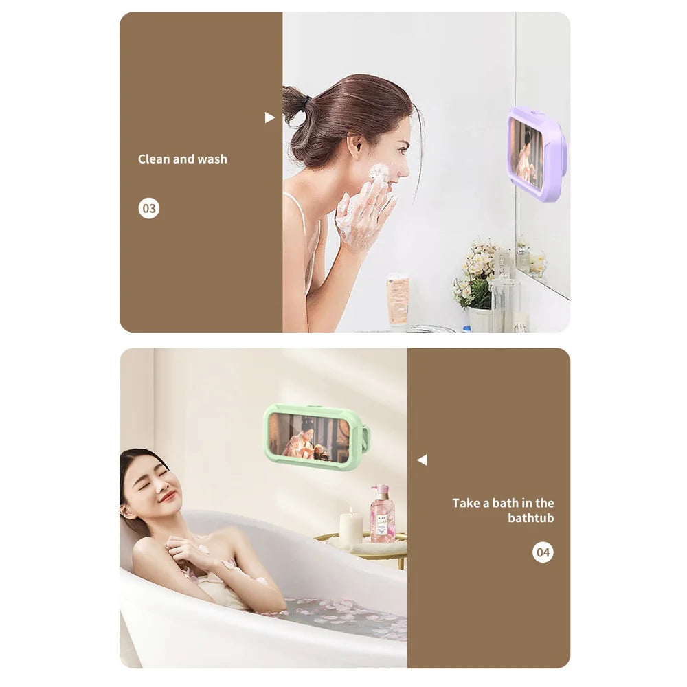 Waterproof Shower Phone Holder Box, Rotating Bathroom Phone Case – image 7