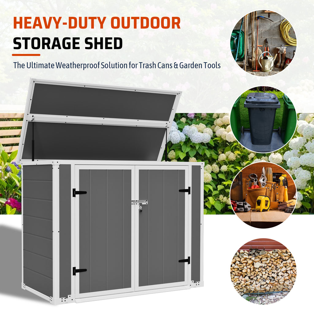 Outdoor Storage Shed Horizontal with Ramp and Lockable Lid, 33 cu ft – image 6