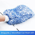 Plush Microfiber Car Wash Mitt - Thick Scratch-Free Wash Glove