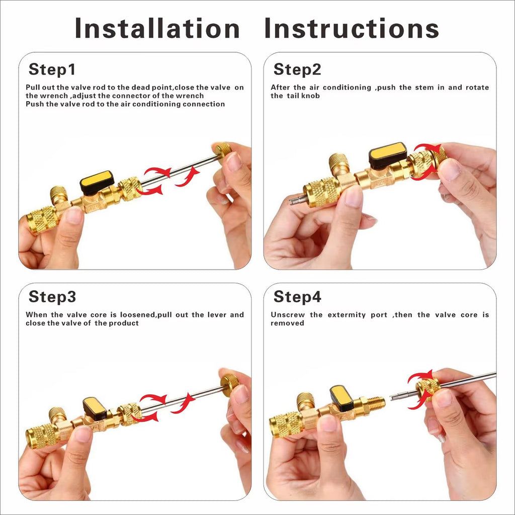 HVAC Valve Core Remover Installer – 1/4 and 5/16 in Ports