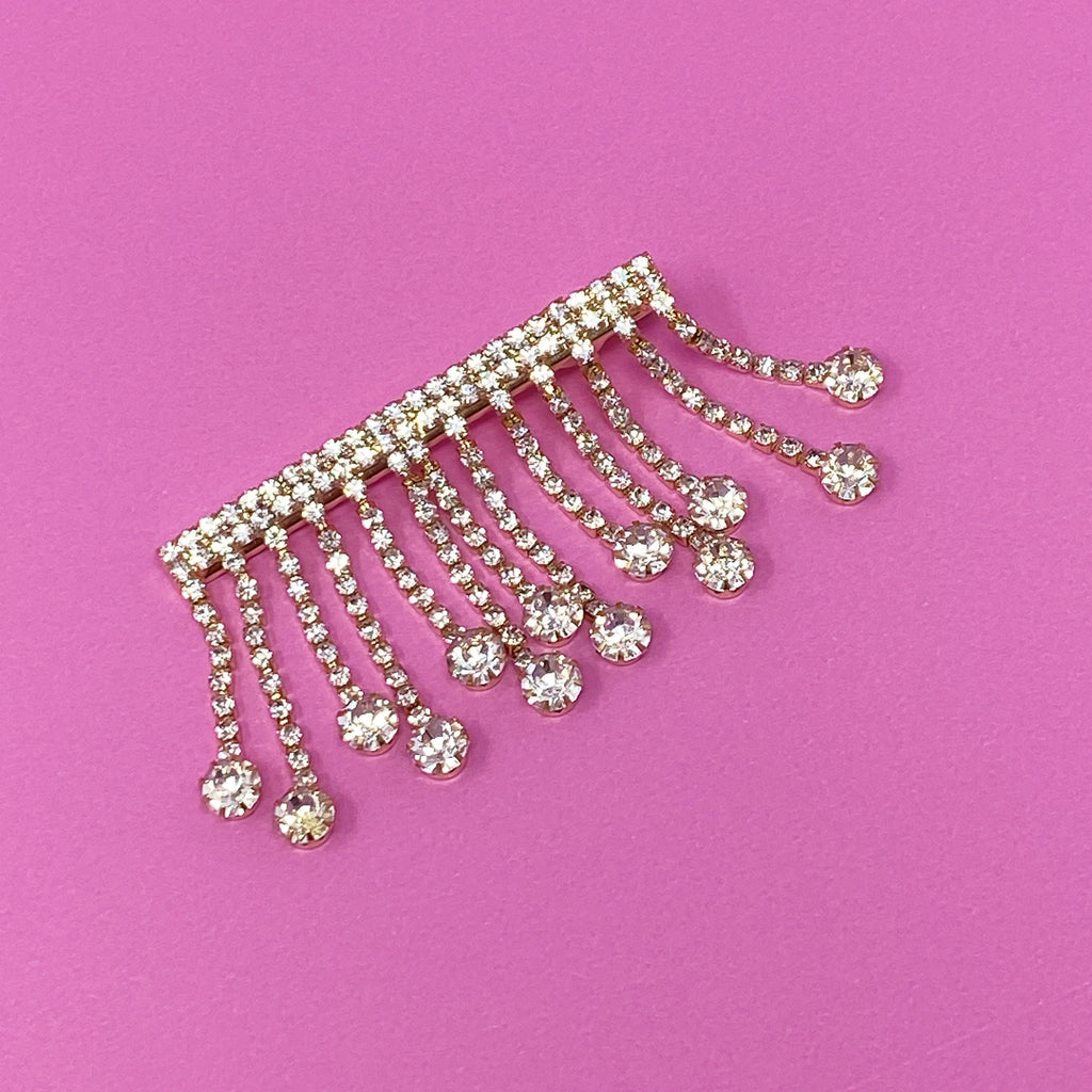 Hair Clip, Sparkling Cascade Decorative Barrette