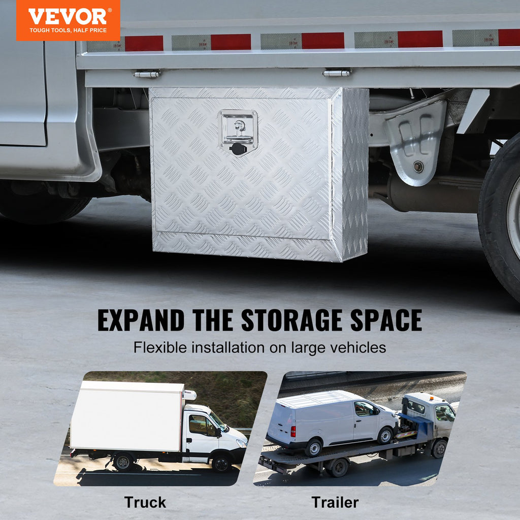 Underbody Truck Tool Box – 24 x 14 x 16 in Aluminum with Lock – image 2