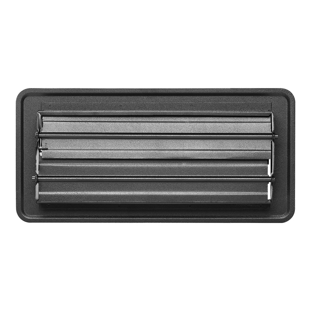 HVAC Floor Registers 4 x 10 in, 12-Pack Iron Floor Vents, Black