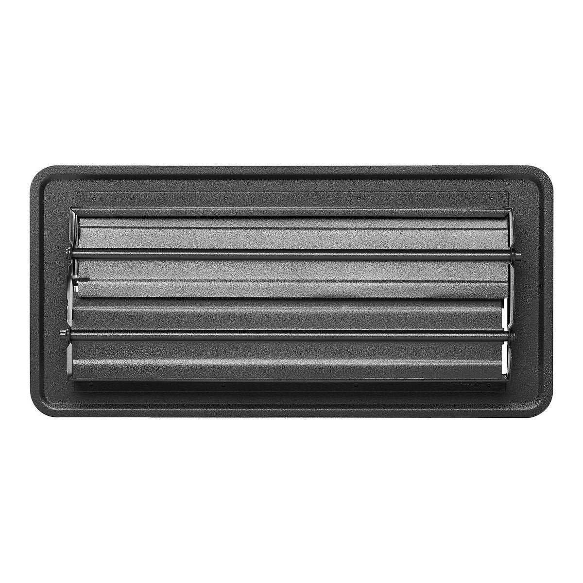 HVAC Floor Registers 4 x 10 in, 12-Pack Iron Floor Vents, Black