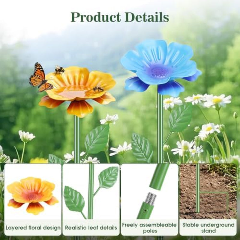Bee Watering Station 6-Pack - Metal Flower Garden Stakes – image 3