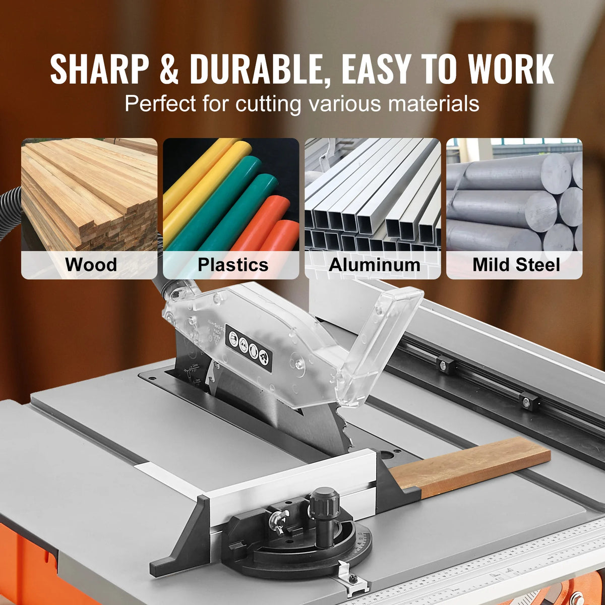 Table Saw with Stand, 10 in 15 Amp Jobsite Saw with 25 in Rip – image 6