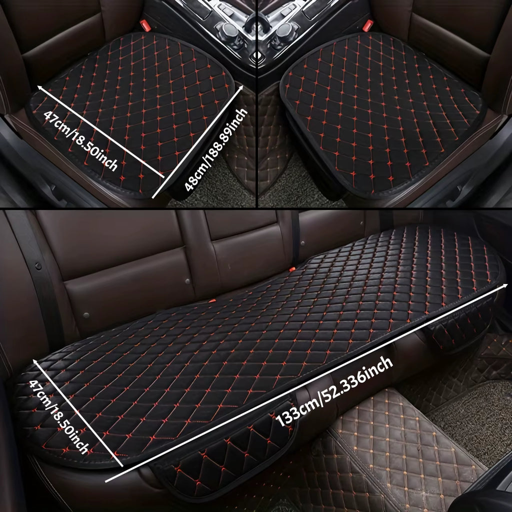 Car Seat Cushion Cover Set 3-Piece Breathable Universal Protector Pads – image 3