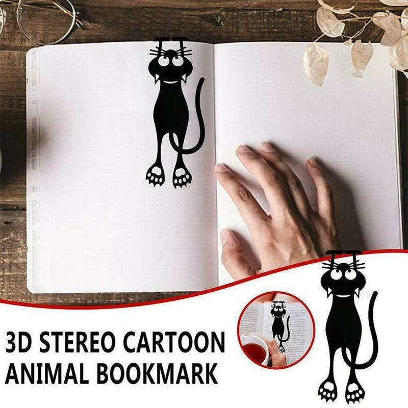 Black Cat Acrylic Bookmark - Hollow Kitten Page Marker – image 3