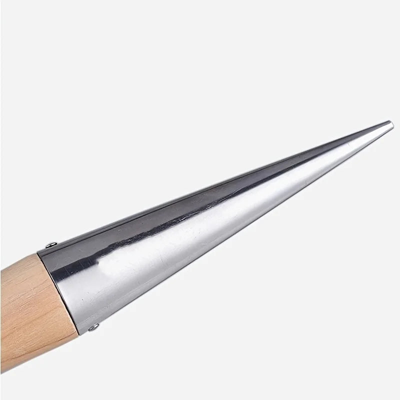 Hand Dibber, Stainless Steel Planting Tool with Wood Handle – image 5
