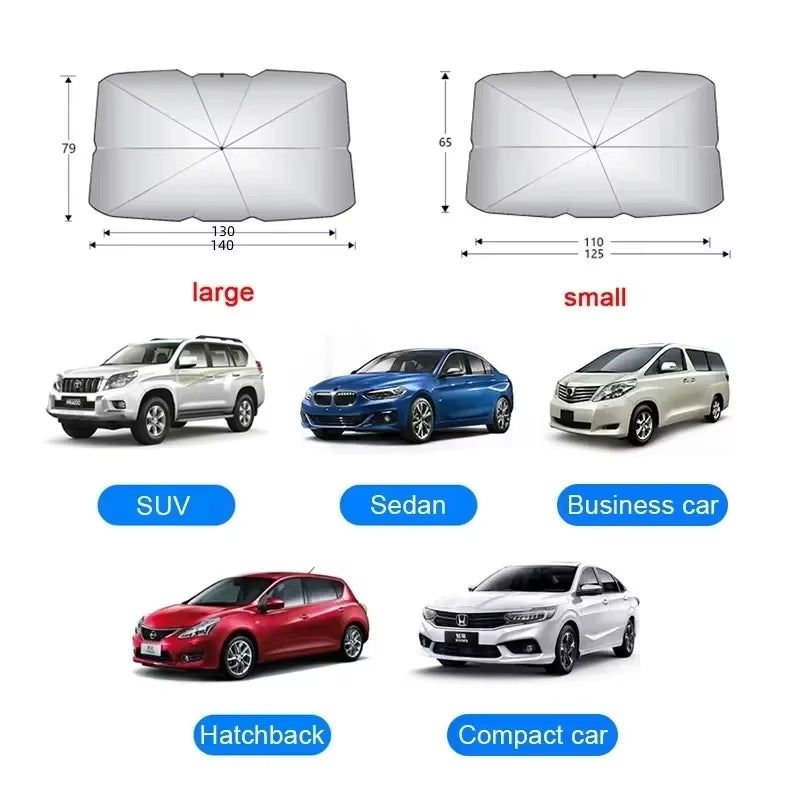 Car Windshield Sun Shade Umbrella – Foldable Interior Parasol – image 6