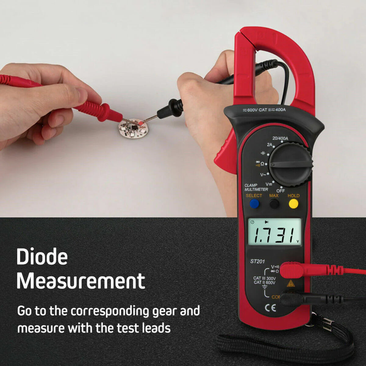 Digital Clamp Meter Multimeter, Auto Range AC/DC Electrical Tester