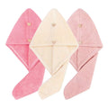 Hair Towel Wrap 3-Pack Microfiber Quick Dry Turban
