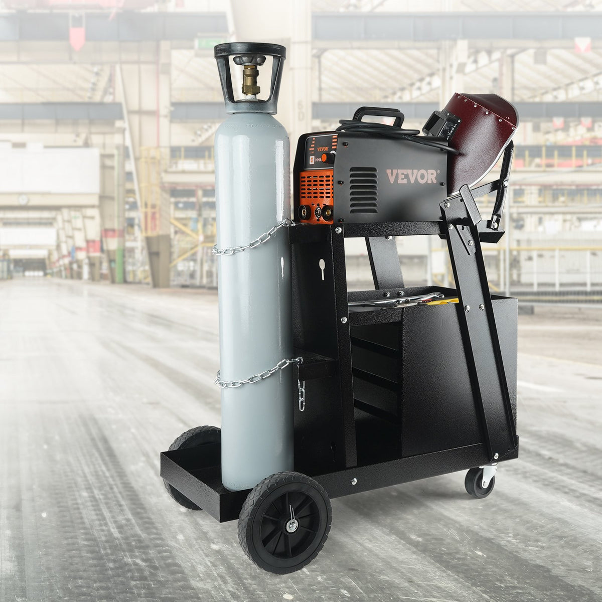 Welding Cart 2-Tier with 4 Drawers, 265 lb Capacity
