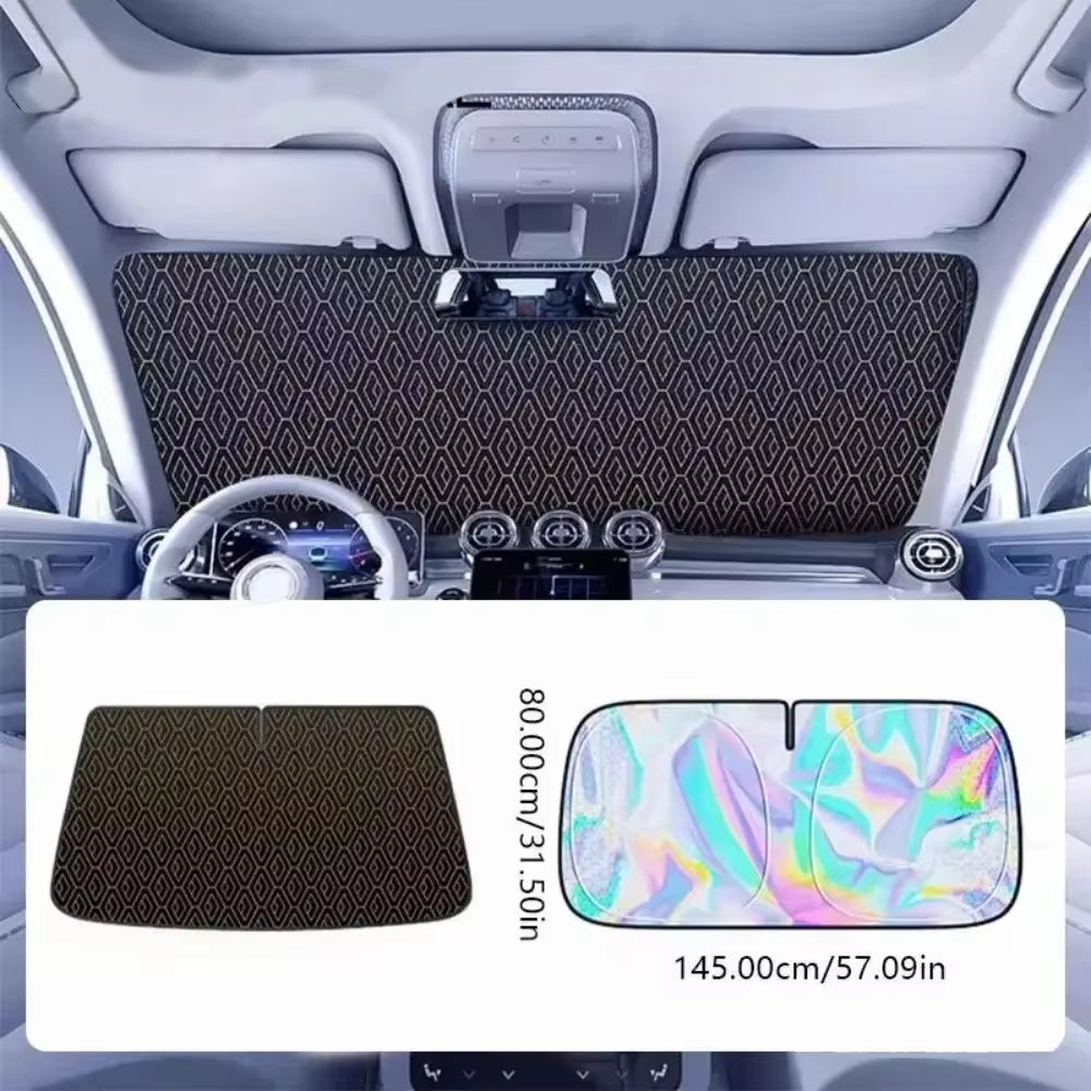 Windshield Sun Shade 5-Layer - Foldable Thick UV Reflective Cover – image 2