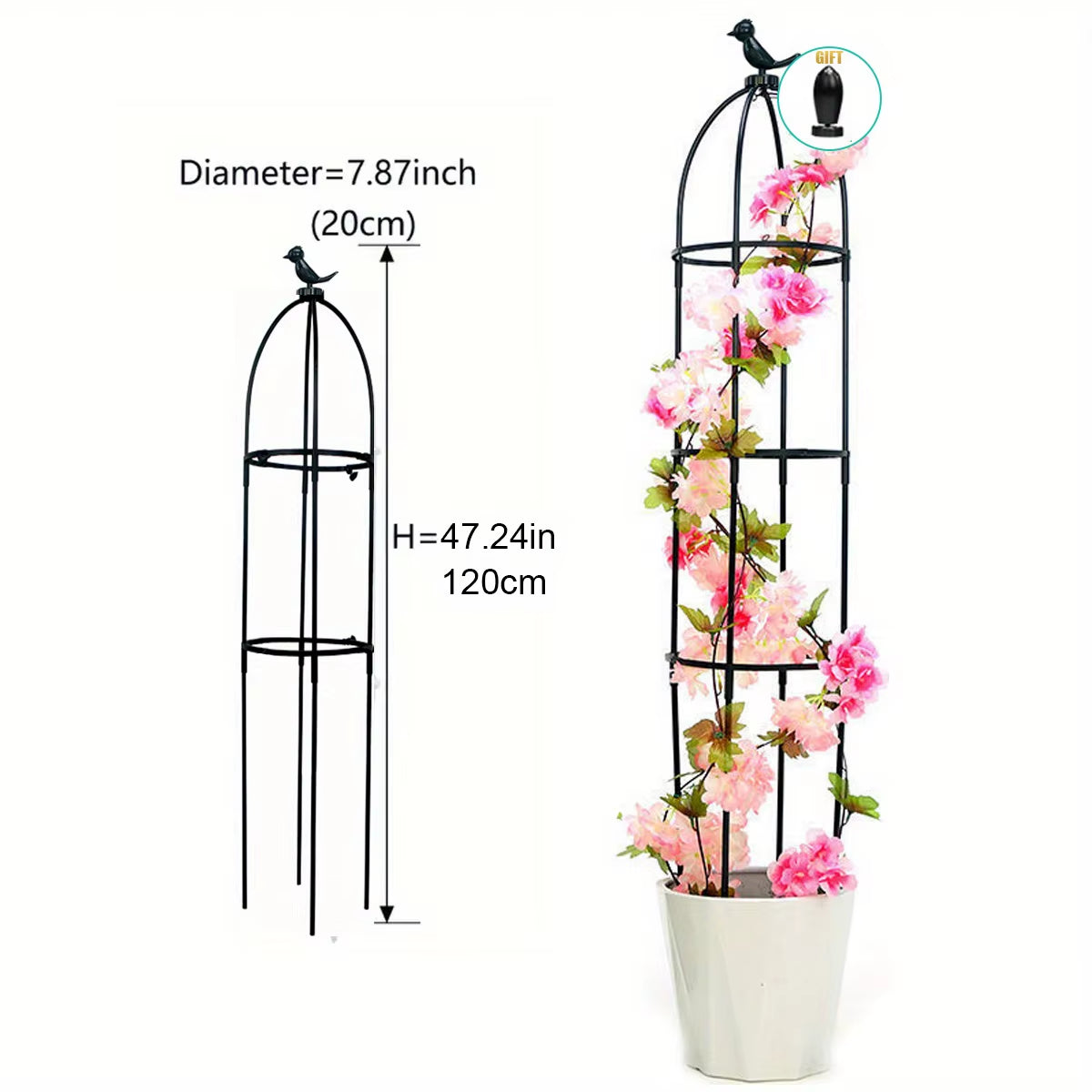 Garden Obelisk Trellis - Tower Plant Support for Climbing Vines – image 9