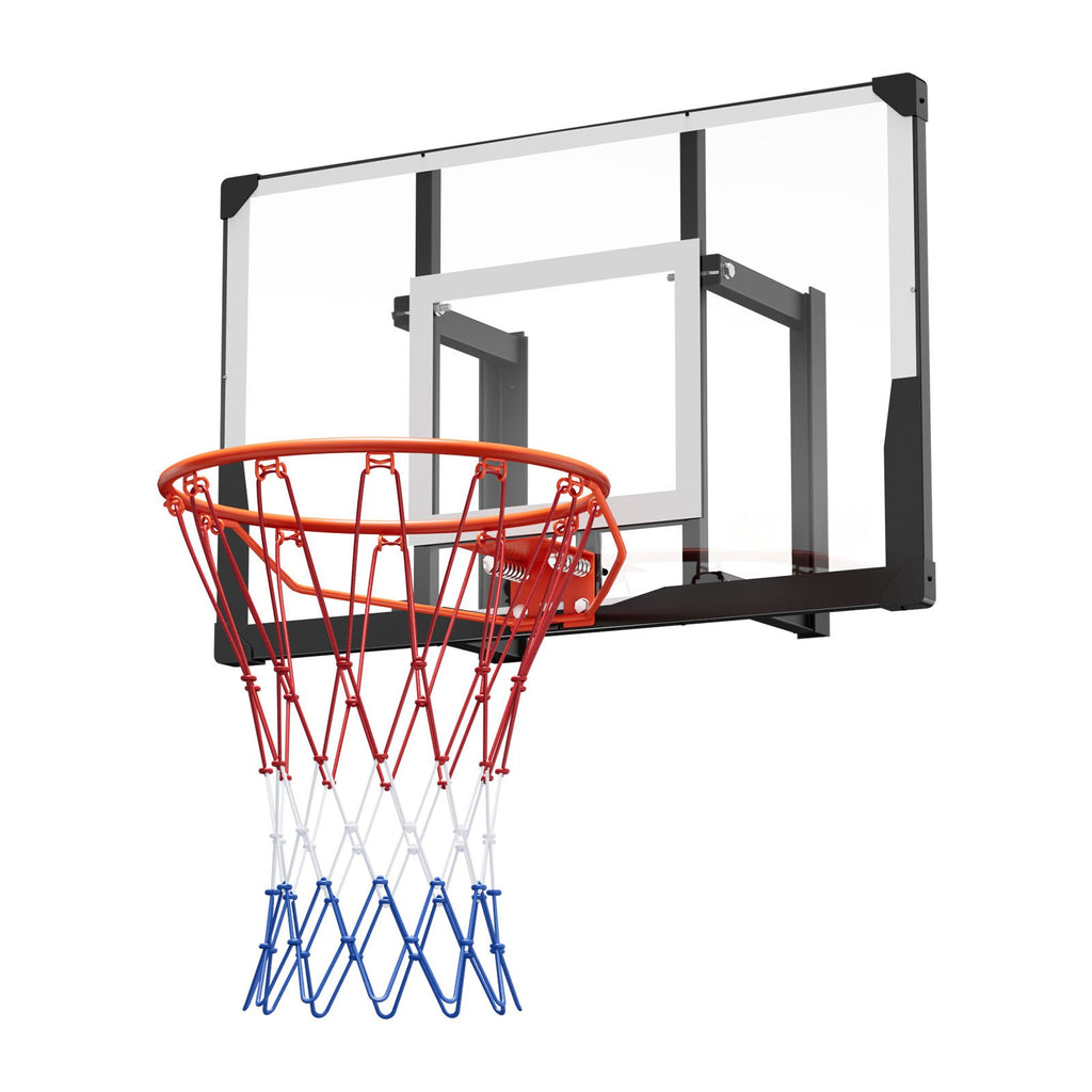 Wall Mount Basketball Hoop With 44 Inch Backboard And Nylon Net – image 1